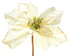 Poinsettia Pick - White - 20cm