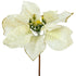 Poinsettia Pick - White - 20cm - Box Lot Deal (12)