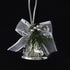 Christmas Bell with Pine & Bow - Silver - Box Lot Deal (6)