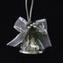 Christmas Bell with Pine & Bow - Silver