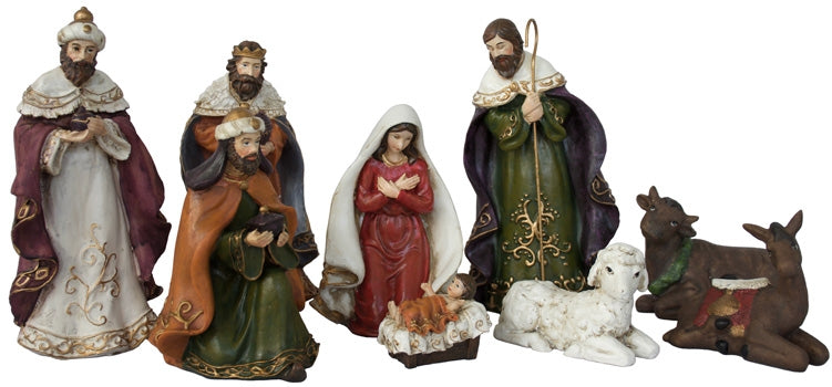 Nativity Scene with 9 pieces *** LAST SET REMAINING ***