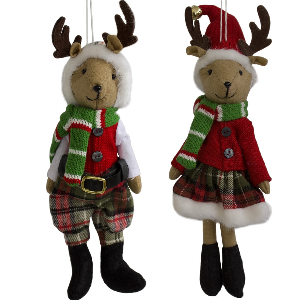 Reindeer Boy - Hanging Christmas Decoration