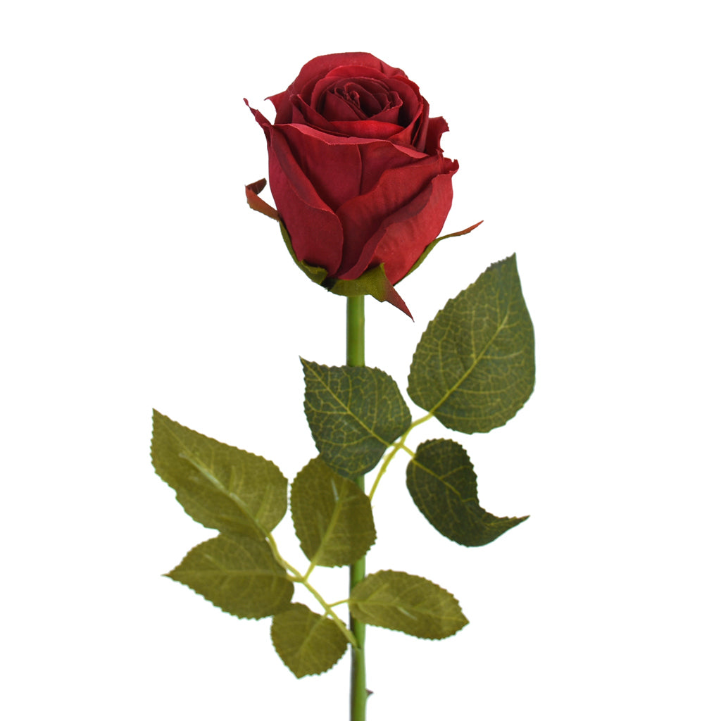 Rose - Valentine's Empire - Artificial - Half Bloom - Red
